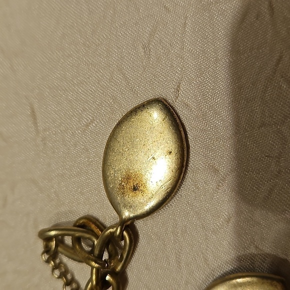 KENNETH COLE Vintage Brass, Abalones & Deep Blue stones Necklace - Picture 11 of 12